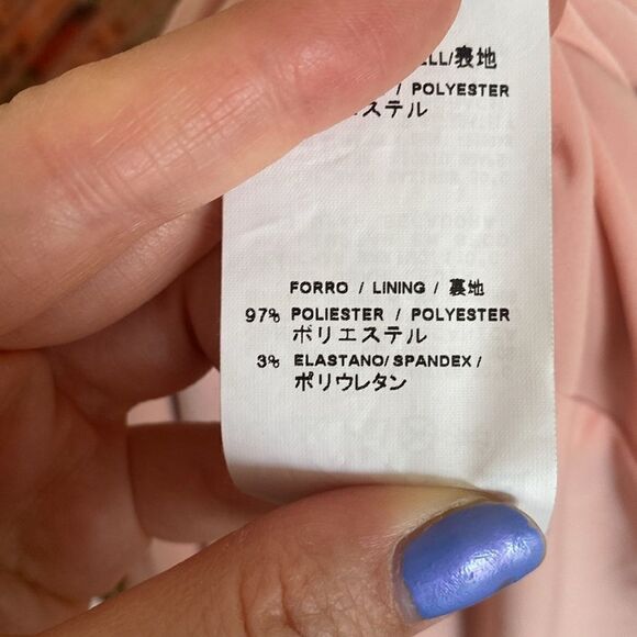 Adolfo Rodriguez Pink and Olive Sleeveless Dress - Picture 7 of 11